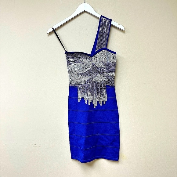 Bebe Blue Mini Dress - Picture 4 of 14